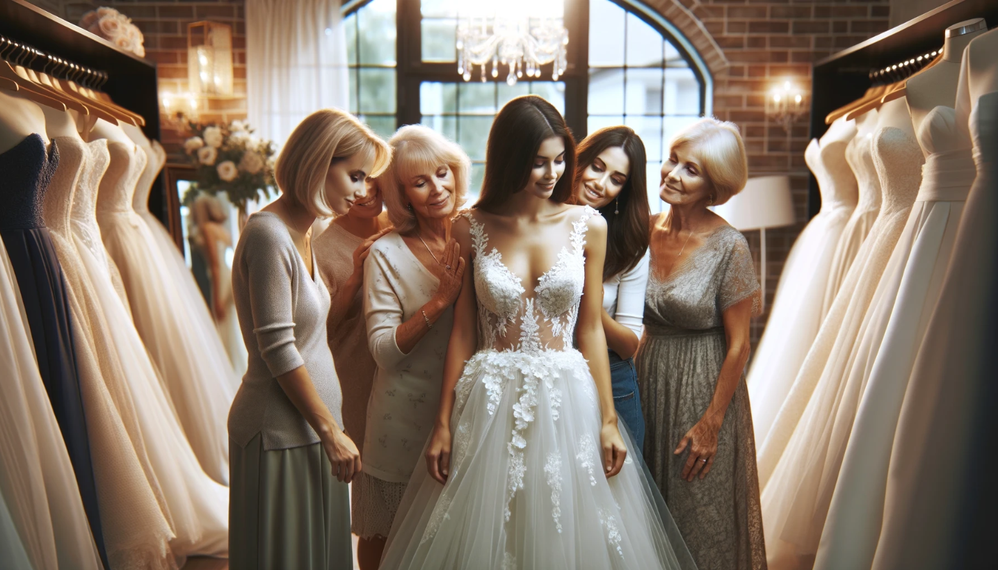 chi accompagna a scegliere abito da sposa